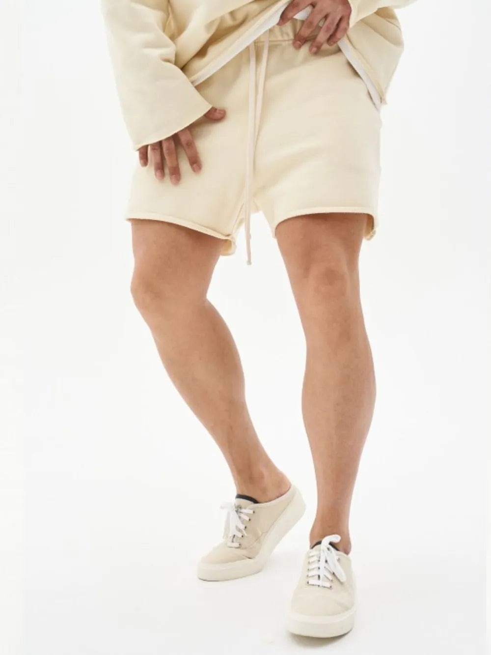 TEEK - Mens Plus Size Drawstring Shorts SHORTS TEEK Trend Beige M