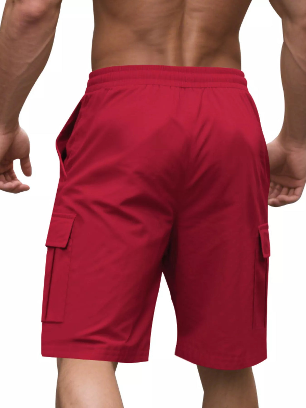 TEEK - Mens Full Size Cargo Shorts with Drawstring Plus Size SHORTS TEEK Trend