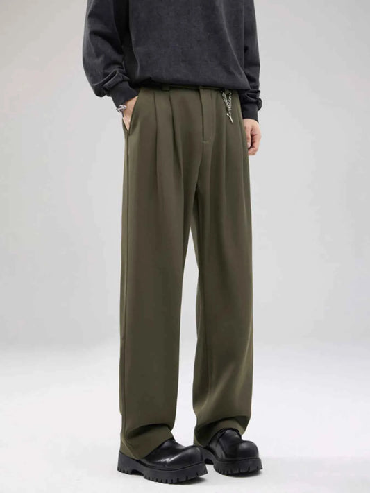 TEEK - Mens Full Size Drawstring Wide Leg Pants with Pockets Plus Size PANTS TEEK Trend