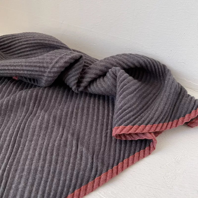 TEEK - Contrast Trim Texture Warm Scarf SCARF TEEK Trend