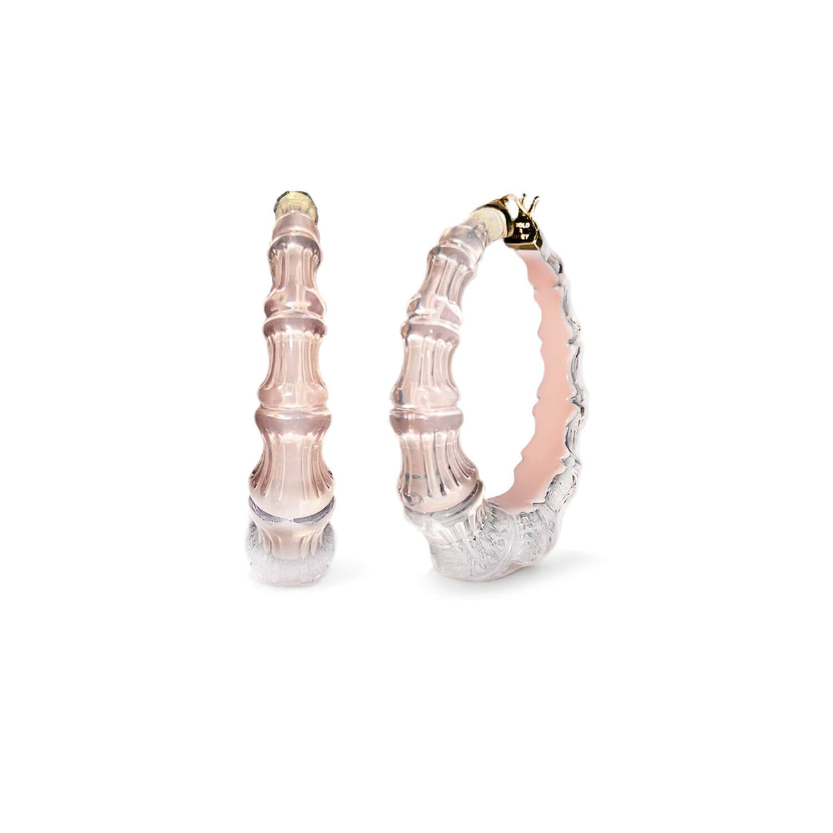 TEEK - Bamboo Illusion Lucite Hoop Earrings JEWELRY TEEK GNH BALLERINA SLIPPER