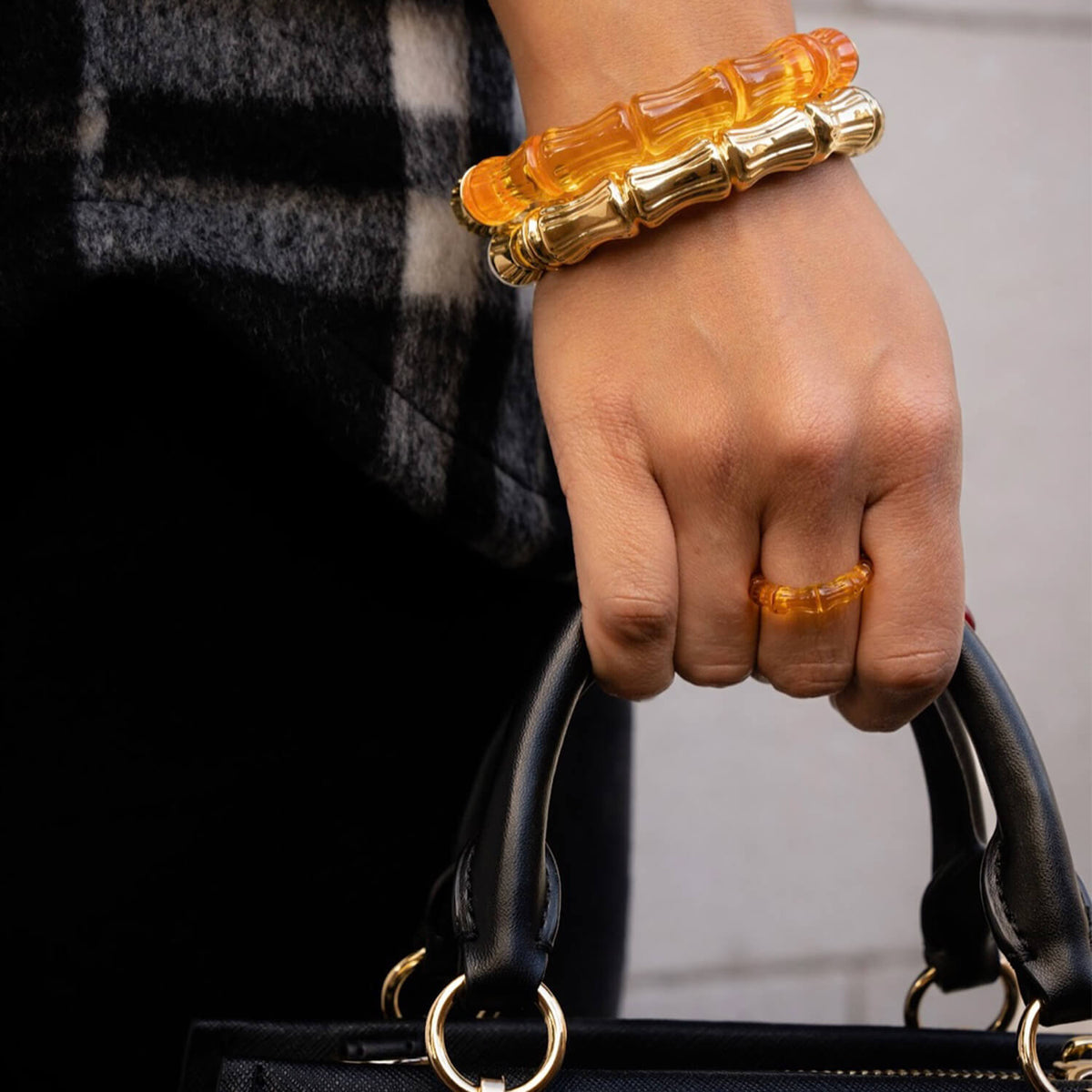 TEEK - Bamboo Lucite Hinge Bangle JEWELRY TEEK GNH