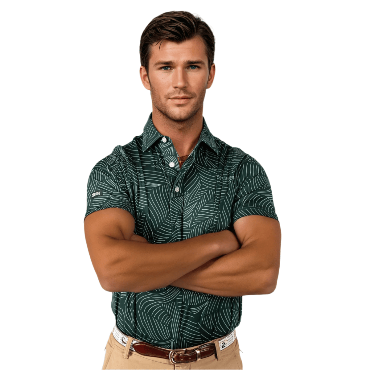 TEEK - Bermuda Leaf Mens Polo TOPS TEEK 2P S