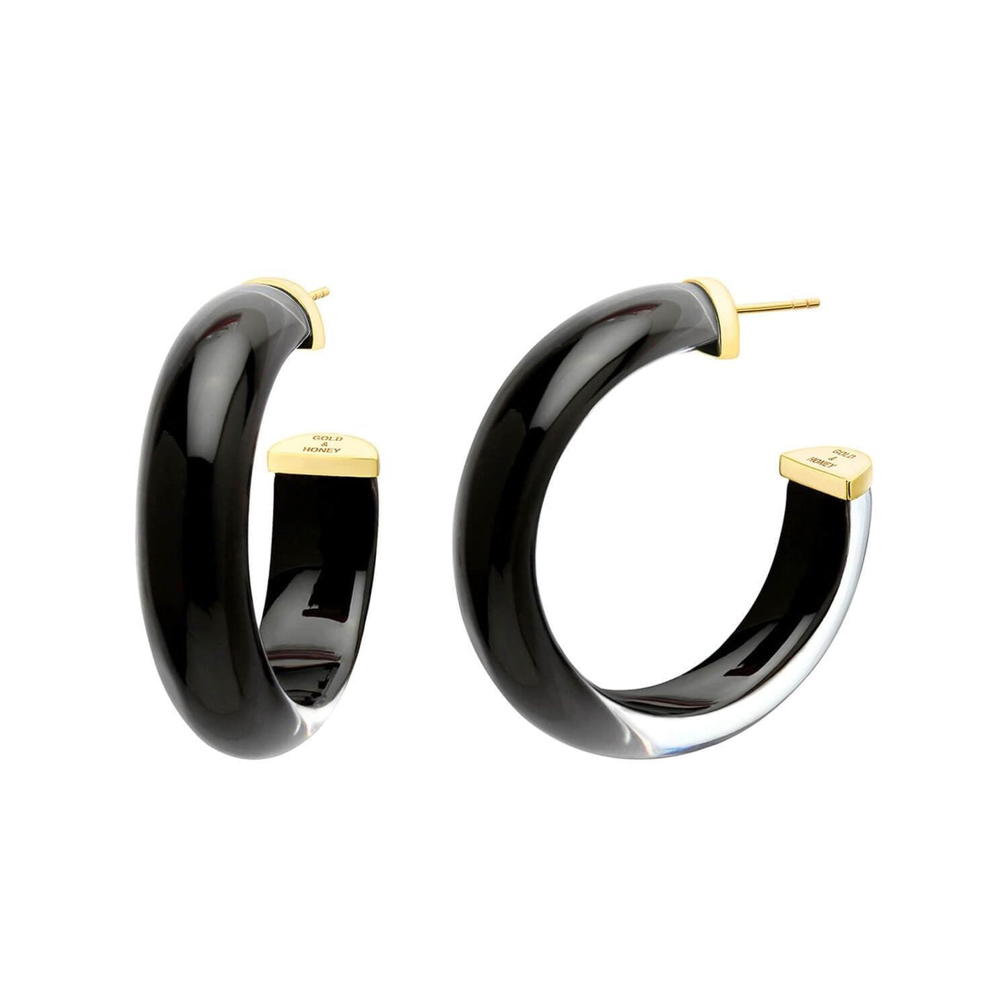 TEEK - Small Illusion Lucite Hoop Earrings | Neutrals