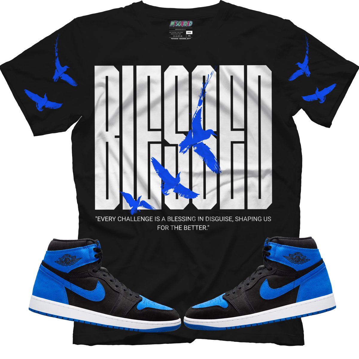 TEEK - Blessed (Air Jordan 1 Royal Reimagined) T-Shirt TOPS TEEK MS X-Small