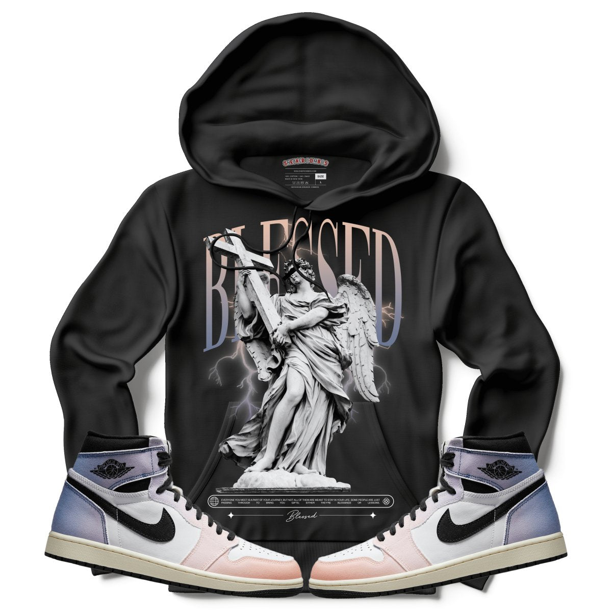 TEEK - Blessed ( Air Jordan 1 Skyline) Hoodie TOPS TEEK MS X-Small