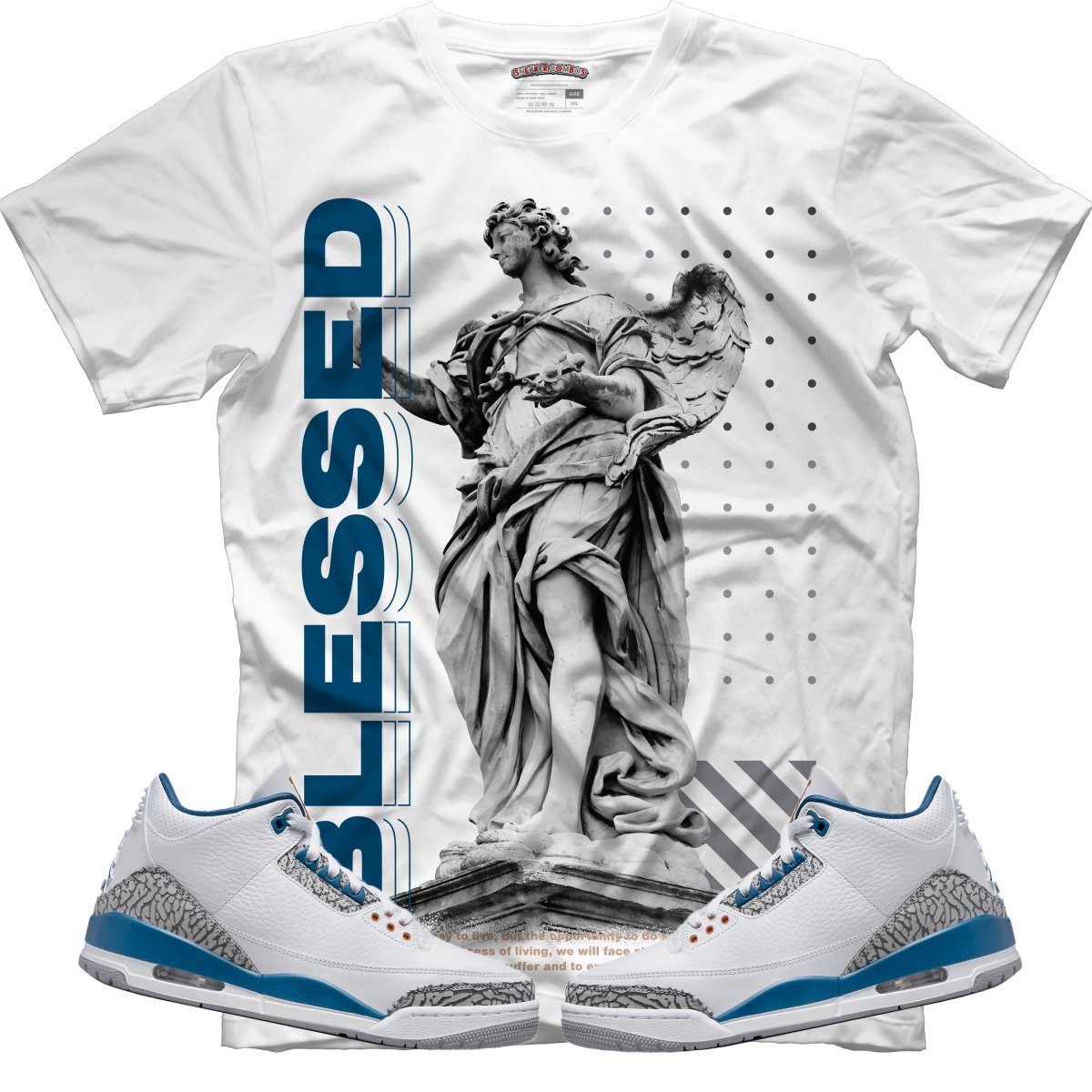 TEEK - Blessed (Air Jordan 3 “Wizards” PE) T-Shirt TOPS TEEK MS