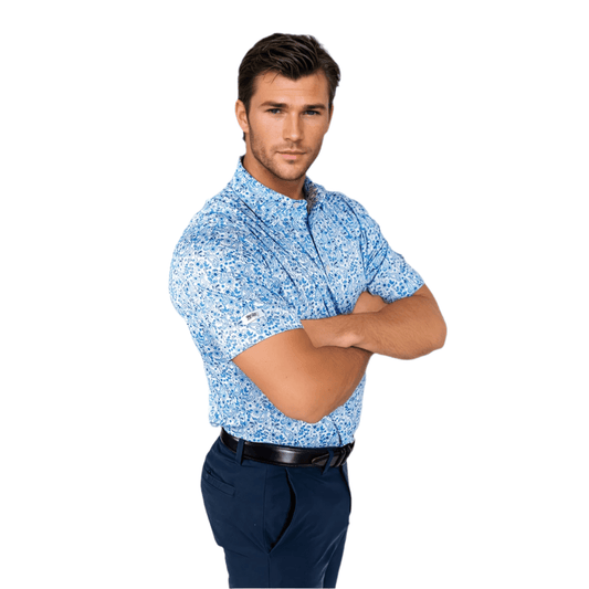 TEEK - Blue Paisley Men's Polo TOPS TEEK 2P