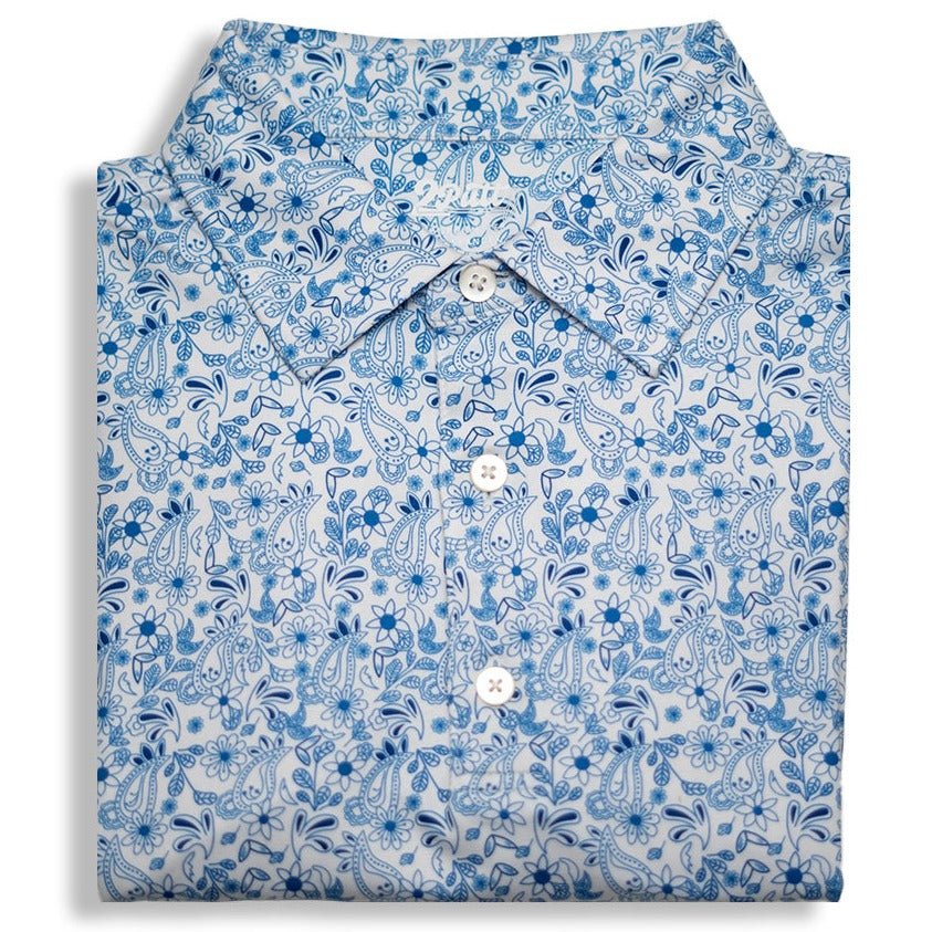 TEEK - Blue Paisley Men's Polo TOPS TEEK 2P