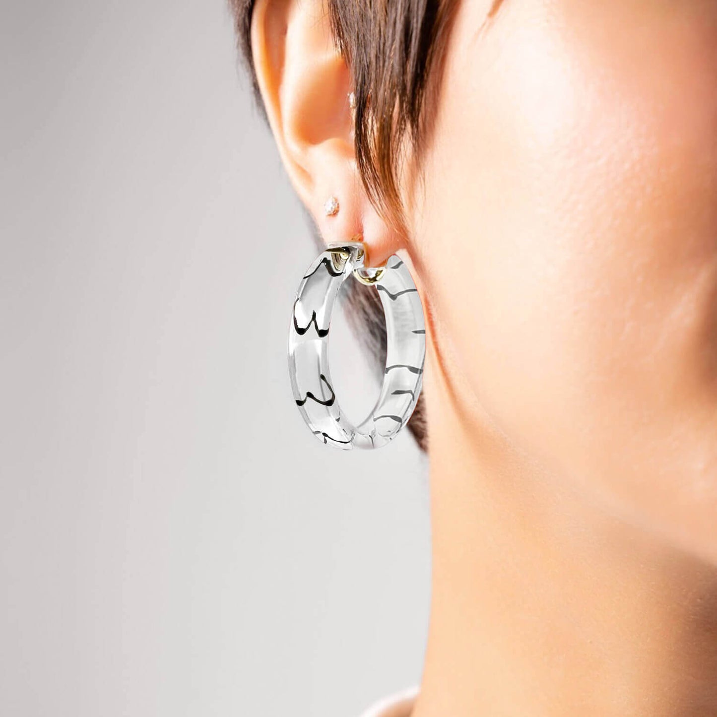 TEEK - Flat Lucite Hoop Earrings with Boobies JEWELRY TEEK GNH