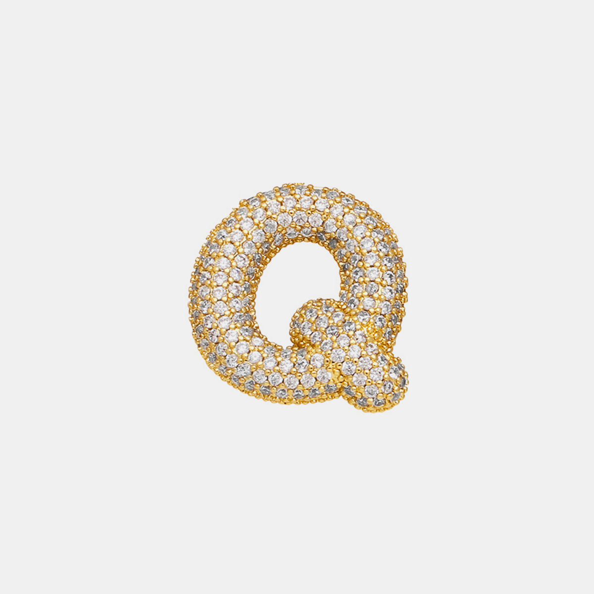 TEEK - L-U Gold-Plated Inlaid Zircon Letter Necklace JEWELRY TEEK Trend Style Q  