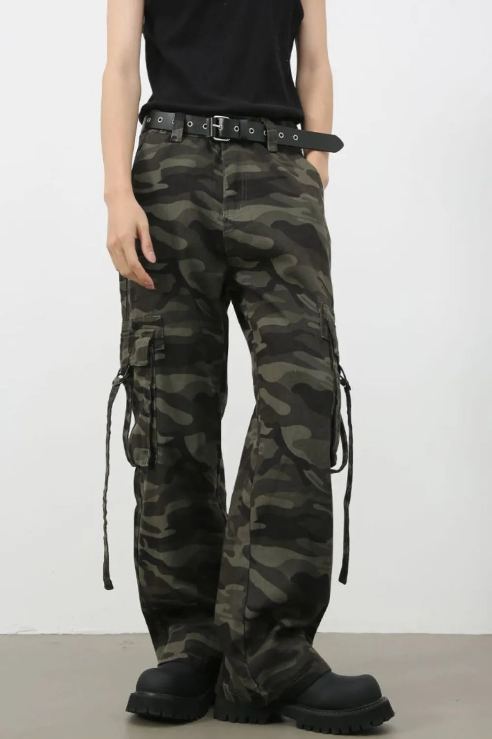 TEEK - Mens Green Camouflage Cargo Jeans JEANS TEEK Trend