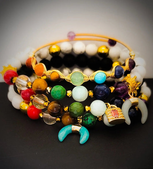 TEEK - Chakra Stone Stacked Bracelet Set JEWELRY TEEK LSC