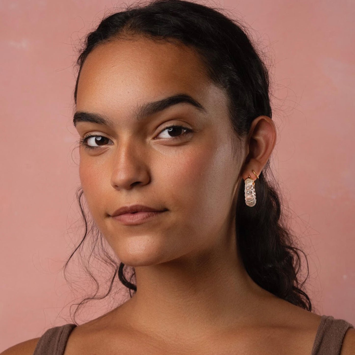 TEEK - Clear Chunky Rope Hoop Earrings JEWELRY TEEK GNH