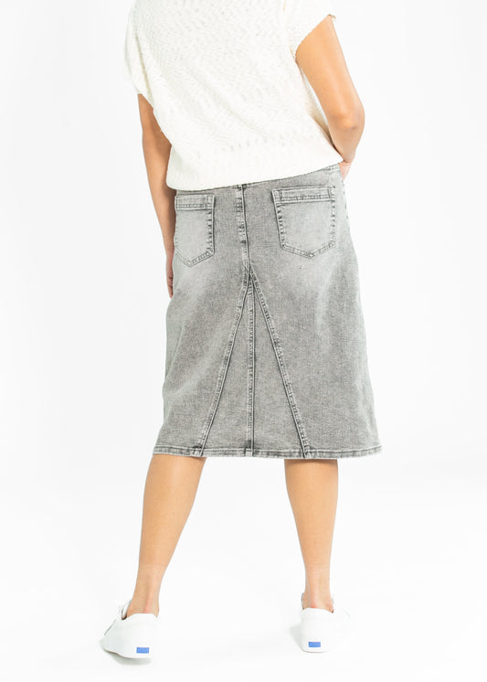 TEEK - Claire A-line Denim Midi Skirt SKIRT TEEK INH