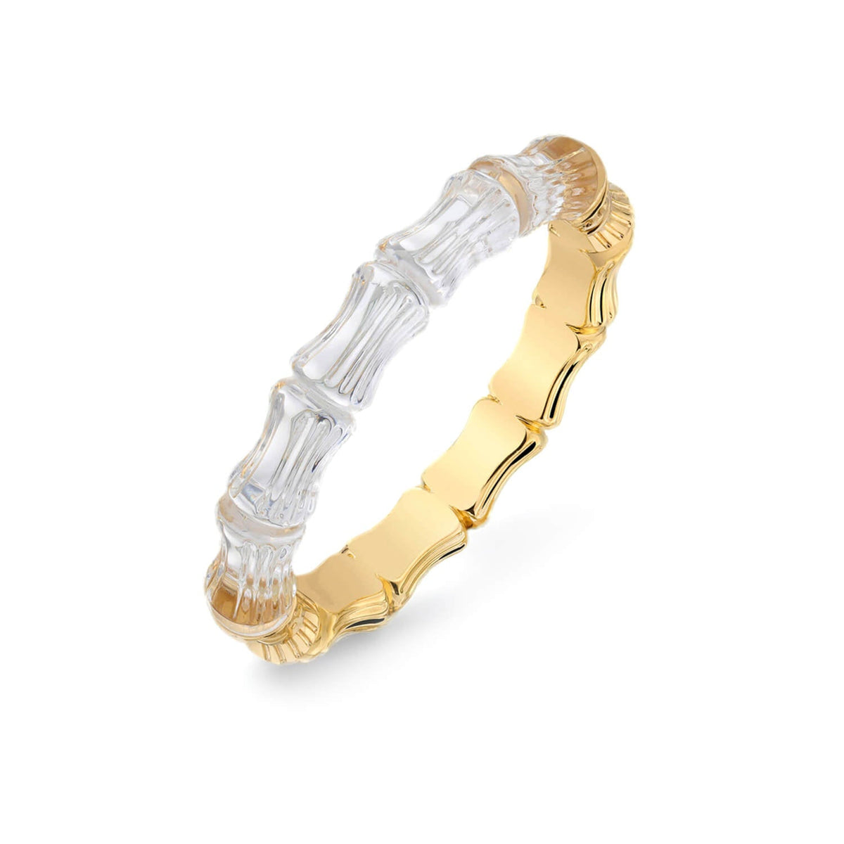 TEEK - Bamboo Lucite Hinge Bangle JEWELRY TEEK GNH CLEAR