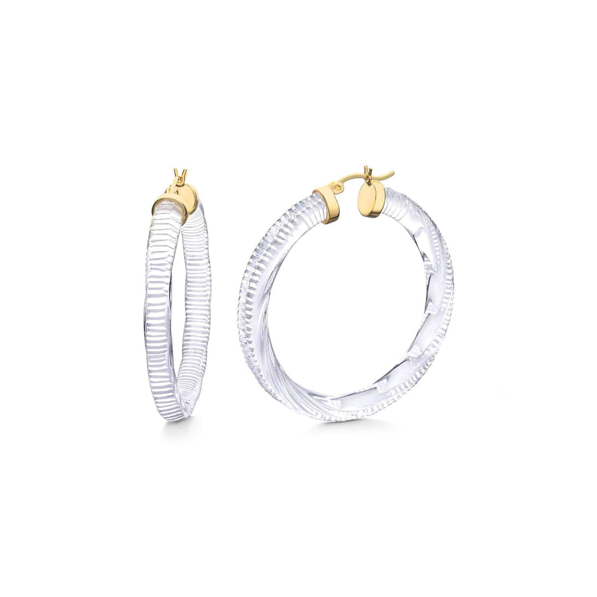 TEEK - INSTYLE Lucite Hoop Earrings JEWELRY TEEK GNH CLEAR