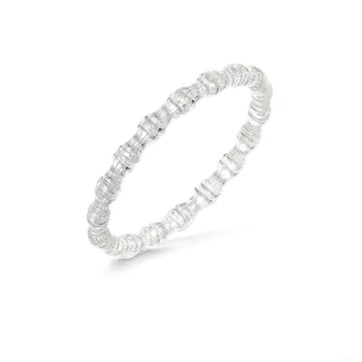 TEEK - Bamboo Lucite Slip On Bangle JEWELRY TEEK GNH CLEAR