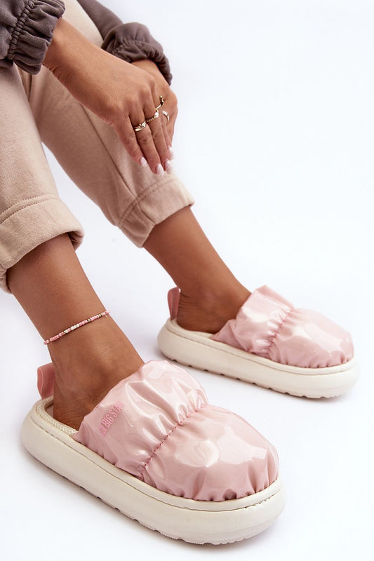 TEEK - Pink Cream Platform Princess Slippers