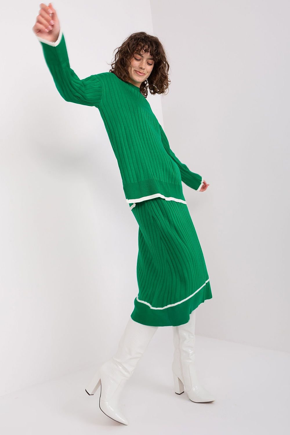 TEEK - 3 Line Contrast Top Skirt Set SET TEEK MH