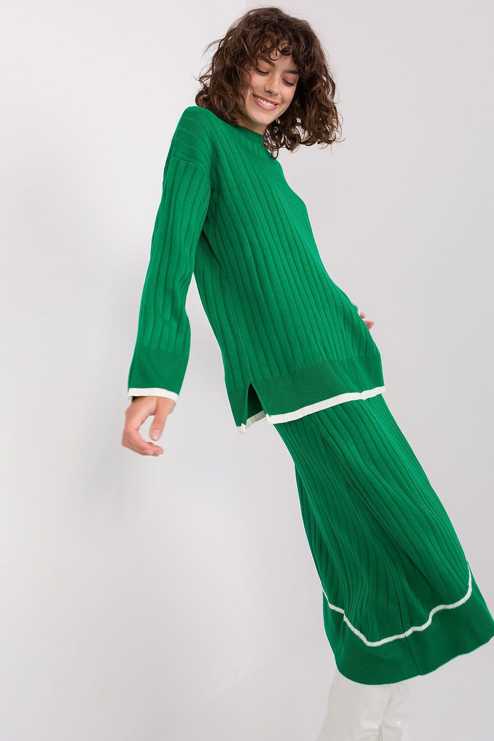 TEEK - 3 Line Contrast Top Skirt Set SET TEEK MH