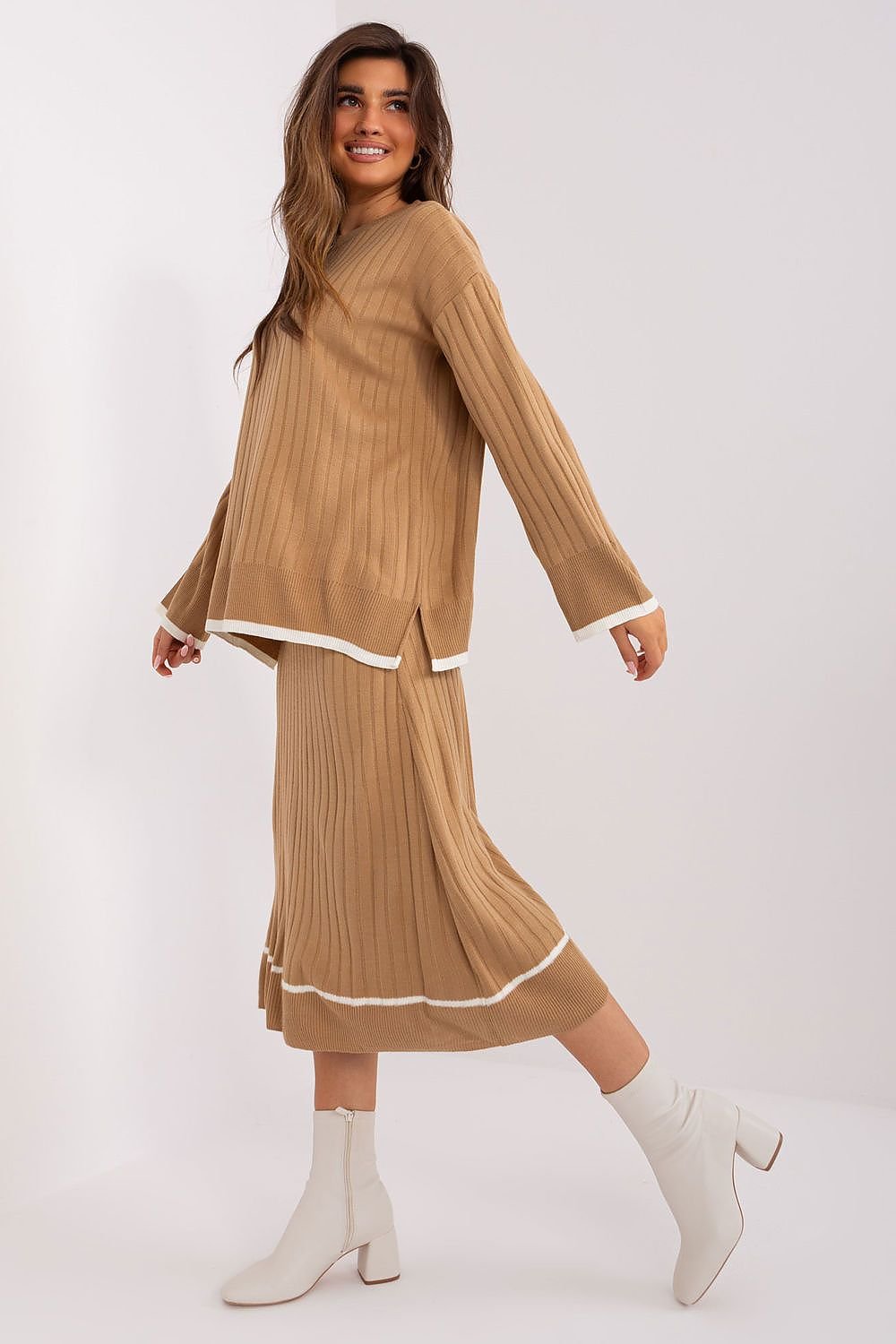 TEEK - 3 Line Contrast Top Skirt Set SET TEEK MH