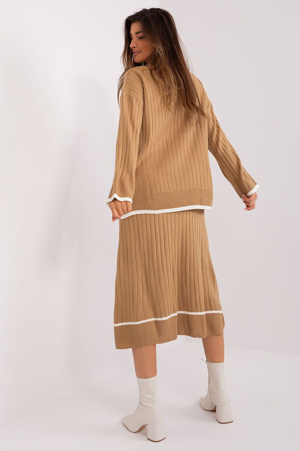 TEEK - 3 Line Contrast Top Skirt Set SET TEEK MH