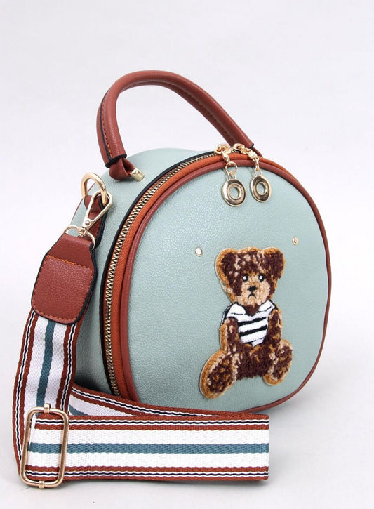 TEEK - Mint Sat Teddy Bear Messenger Bag