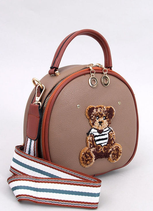 TEEK - Brown Sat Teddy Bear Messenger Bag