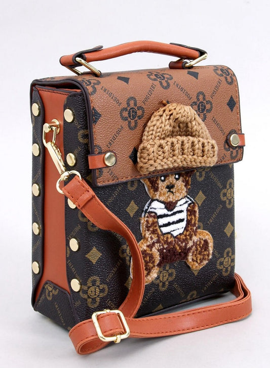 TEEK - Warm Head Bear Tangy Rec Trunk Handbag