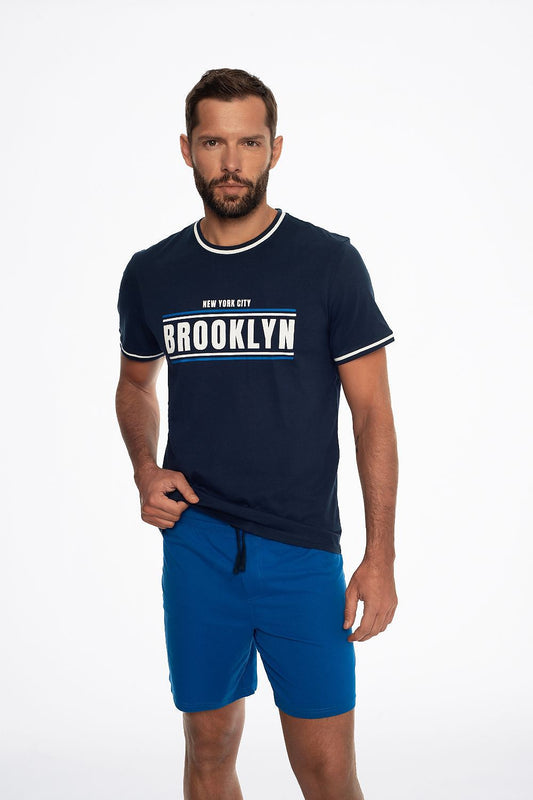 TEEK - Mens Brooklyn Shirt Shorts Pajamas Set