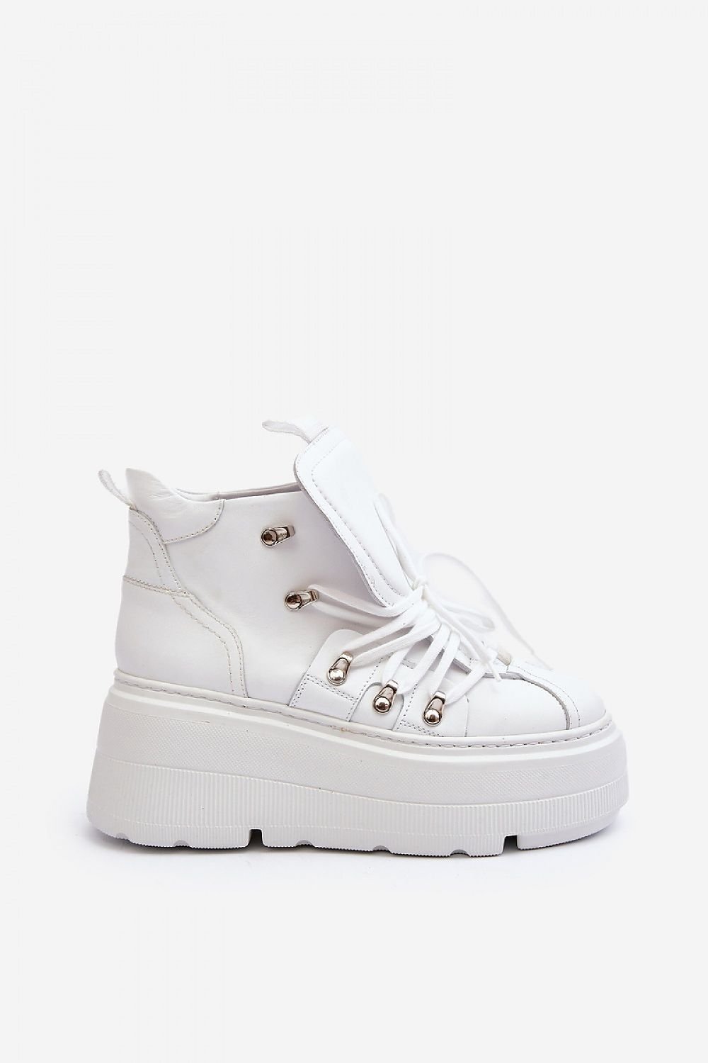 TEEK - Platform Laced High-Top Boots SHOES TEEK MH white 6.5