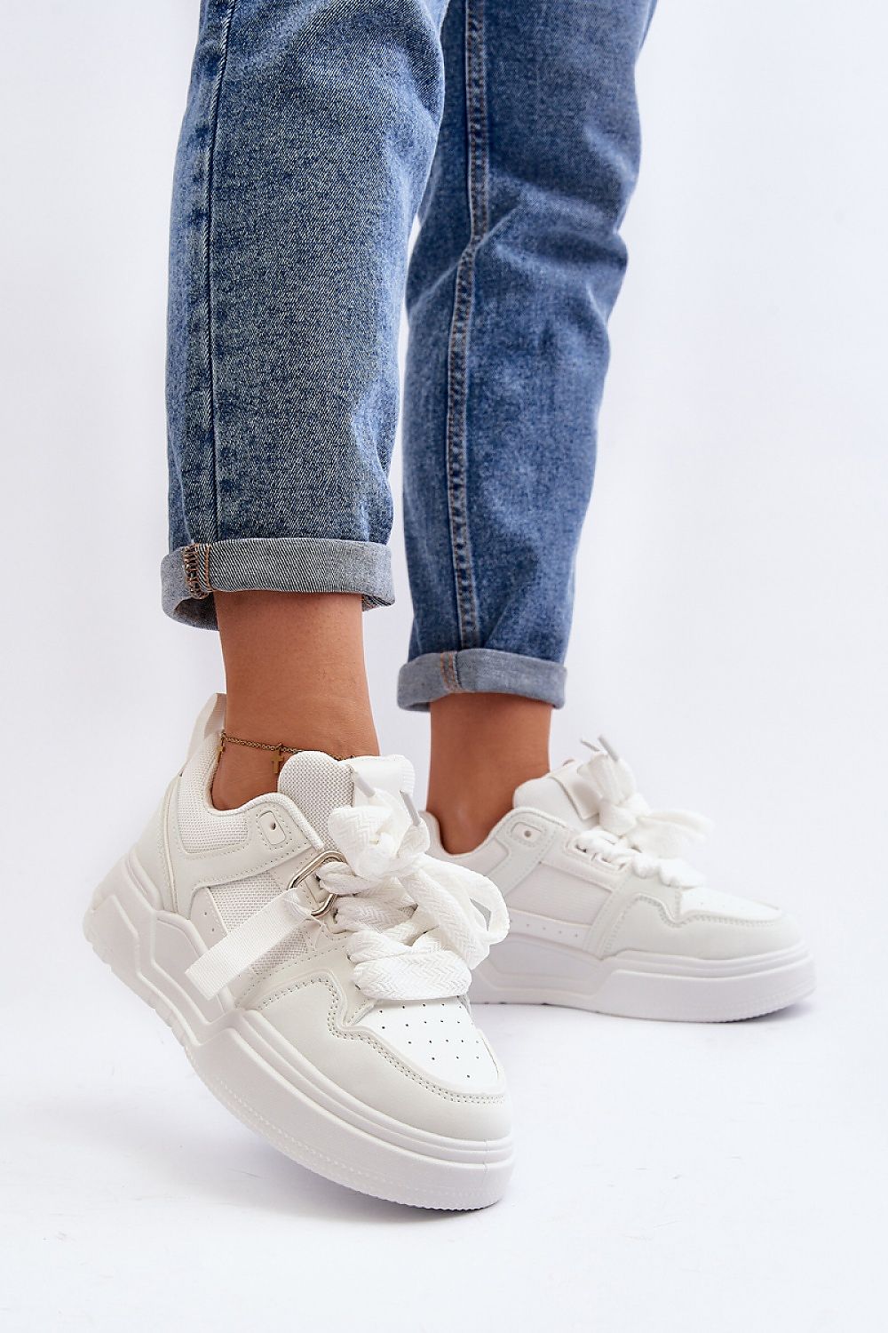 TEEK - Strapped Ribbon Sneakers SHOES TEEK MH white 6