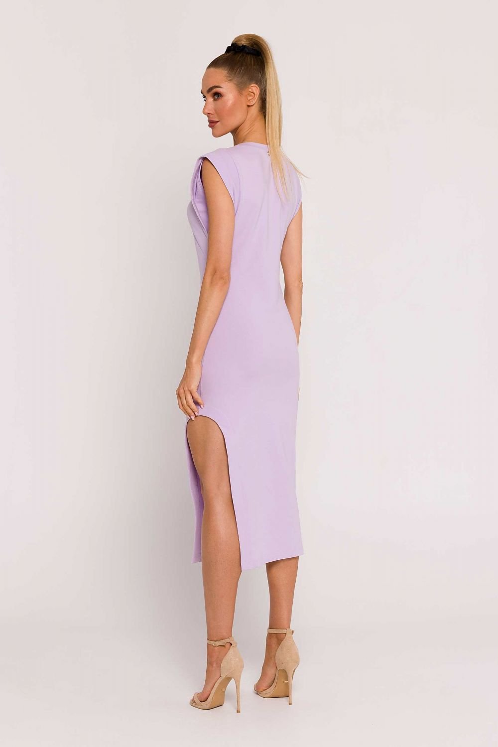 TEEK - Shrug Shoulder Curved Slit Sleeveless DRESS TEEK MH