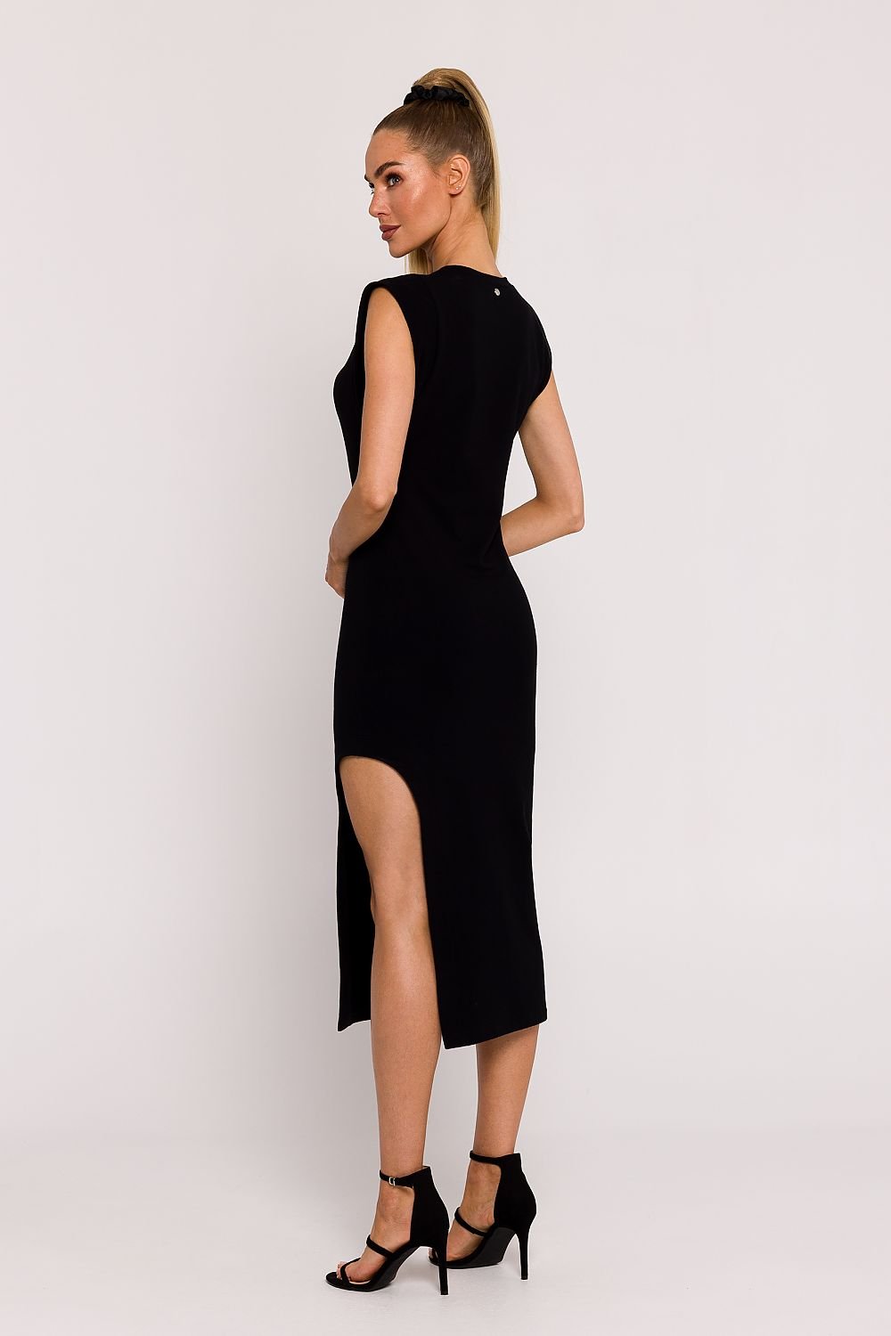 TEEK - Shrug Shoulder Curved Slit Sleeveless DRESS TEEK MH
