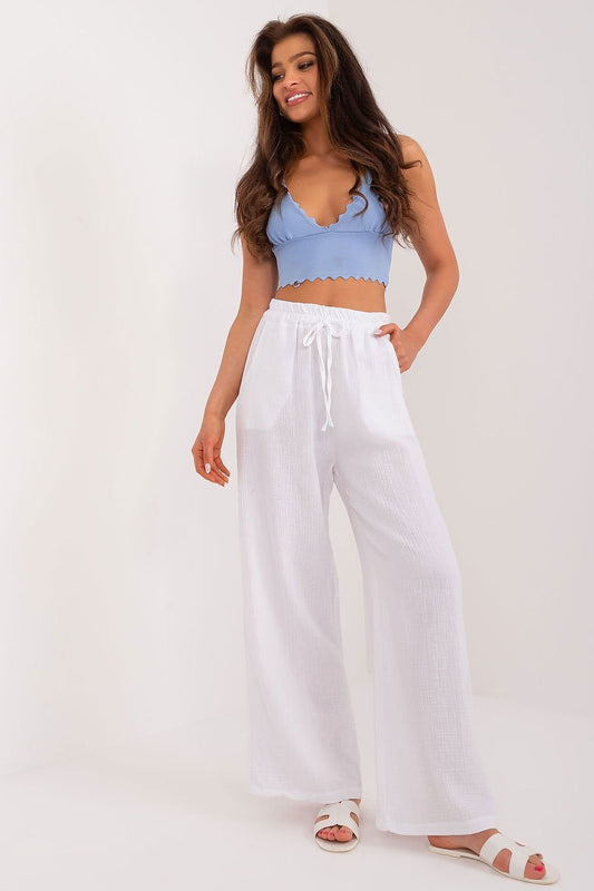 TEEK - Low Crotch Fabric Trousers PANTS TEEK MH white One Size
