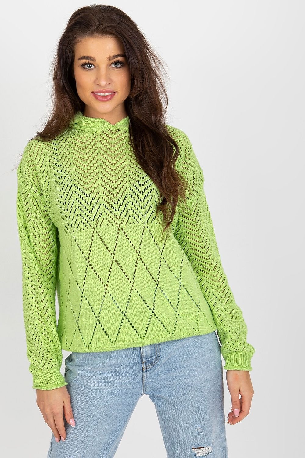 TEEK - Knitted Mixed Mesh Hoodie TOPS TEEK MH lime green One Size
