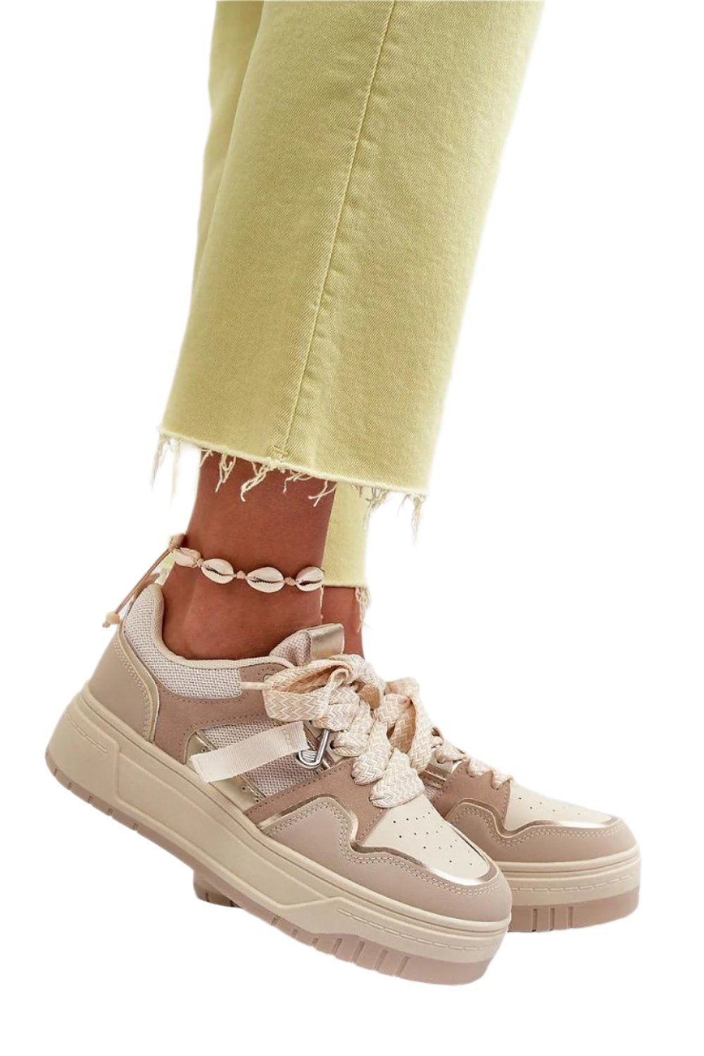 TEEK - Rebellion Ribbon Tied Sneakers SHOES TEEK MH beige 6.5