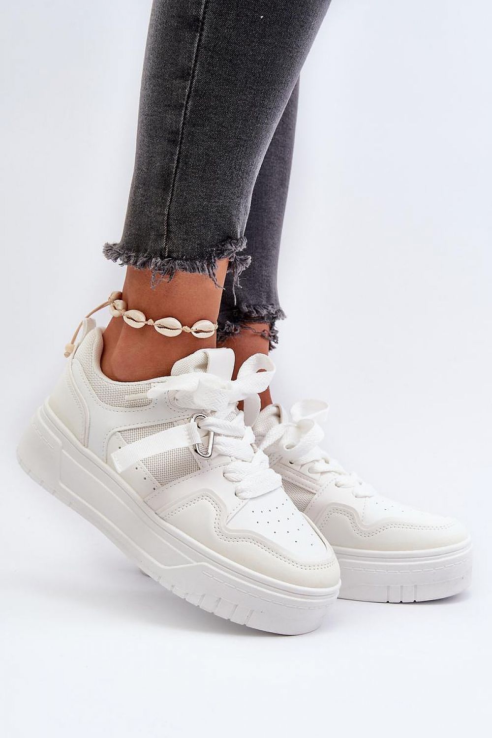 TEEK - Rebellion Ribbon Tied Sneakers SHOES TEEK MH white 6.5
