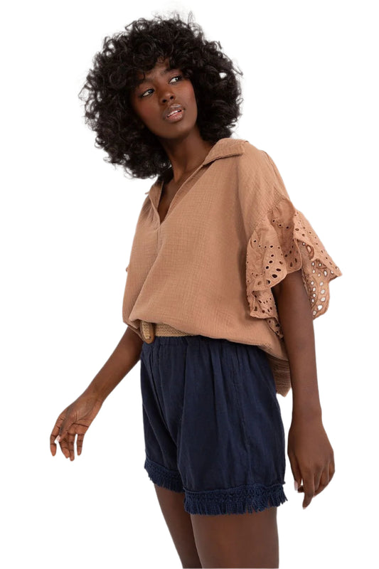 TEEK - Edgy Fringe Belted Shorts SHORTS TEEK MH