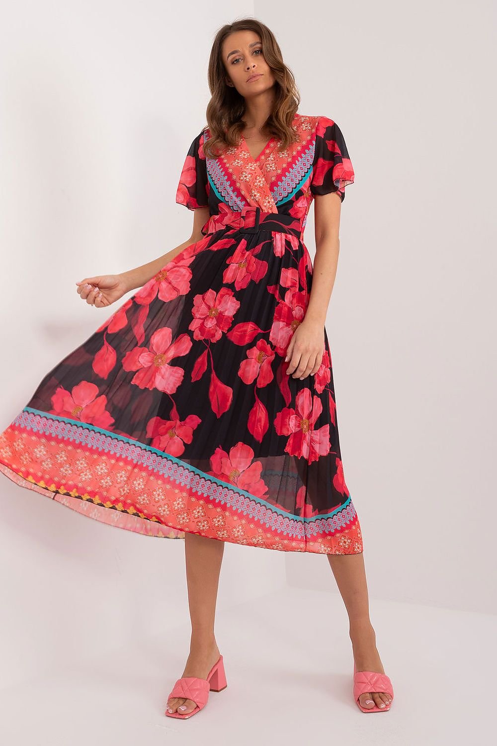 TEEK - Watercolor Flowers Dress DRESS TEEK MH black 2 One Size