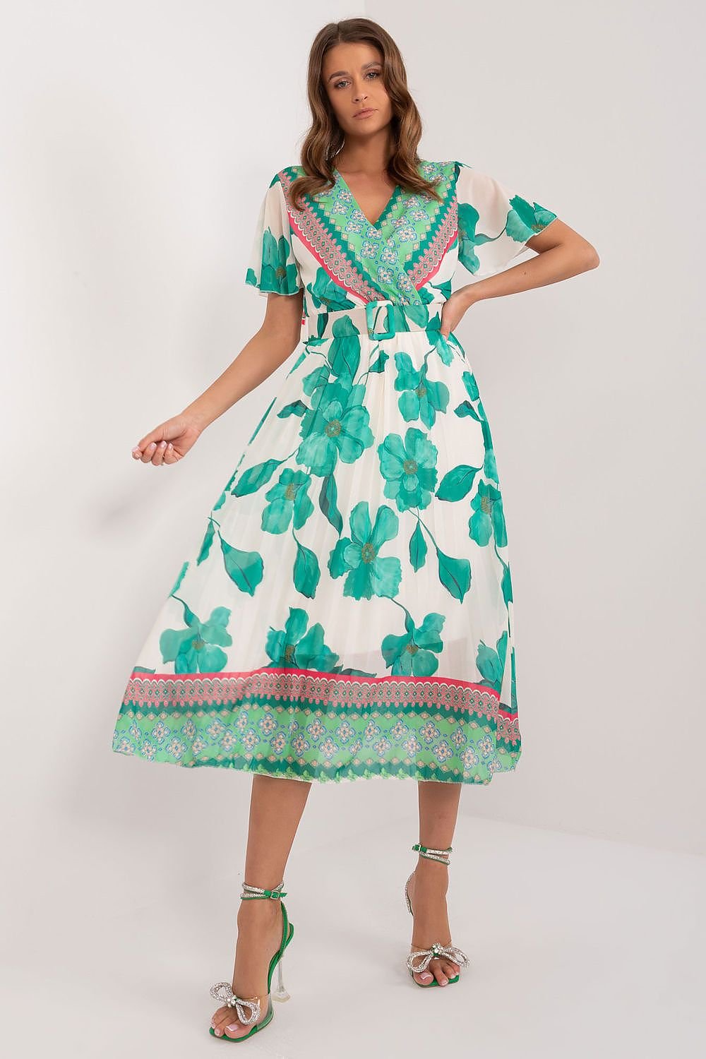 TEEK - Watercolor Flowers Dress DRESS TEEK MH green One Size