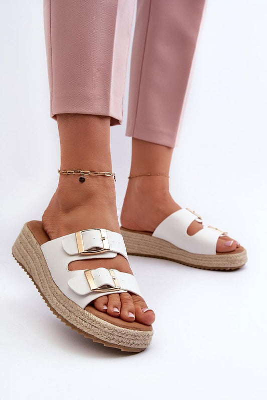 TEEK - Double Buckle Strap Straw Sole Sandals SHOES TEEK MH