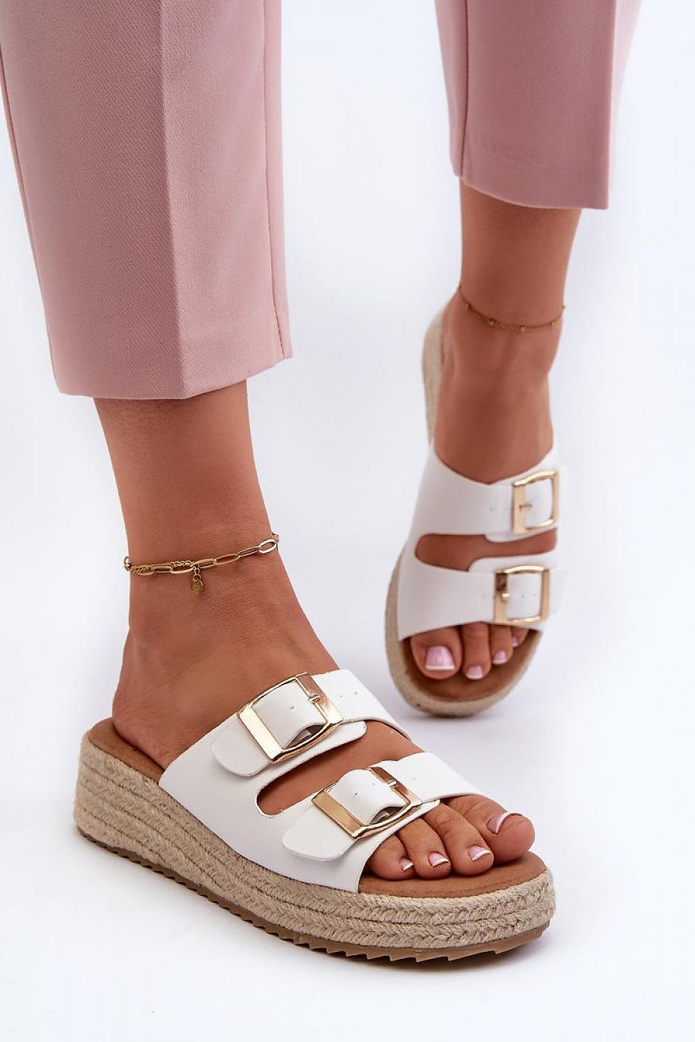 TEEK - Double Buckle Strap Straw Sole Sandals SHOES TEEK MH