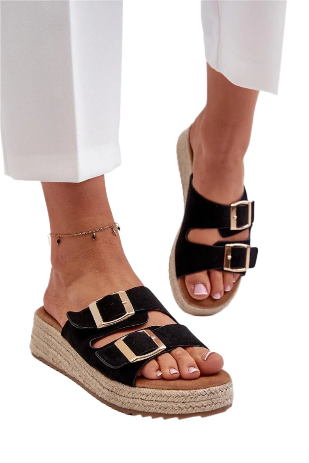 TEEK - Double Buckle Strap Straw Sole Sandals SHOES TEEK MH
