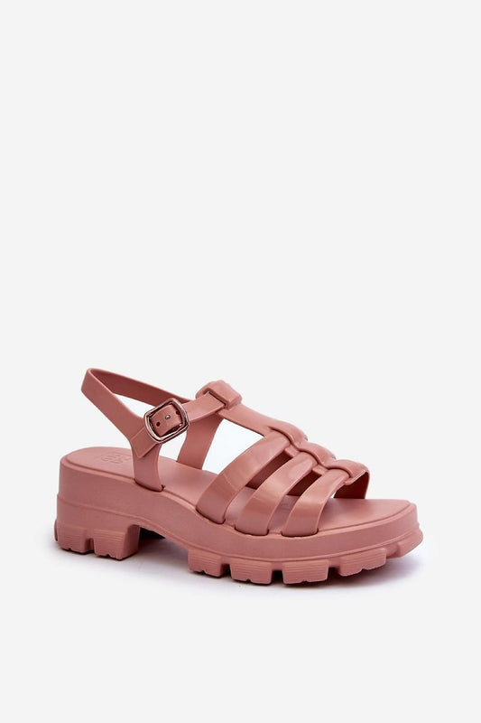 TEEK - Pink Raised Platform Gladiator Sandals SHOES TEEK MH