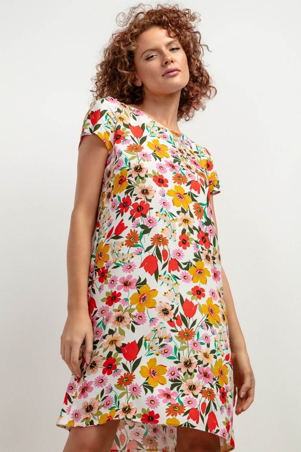 TEEK - Floral Printed Shift Day Dress DRESS TEEK MH white XS