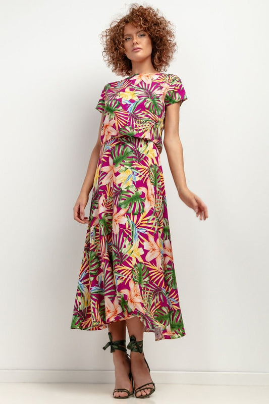 TEEK - Patterned Print Flared Skirt SKIRT TEEK MH