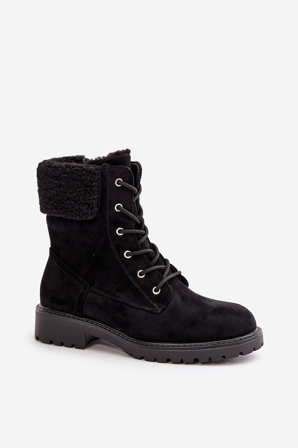TEEK - Laced Fuzz Ankle Booties SHOES TEEK MH