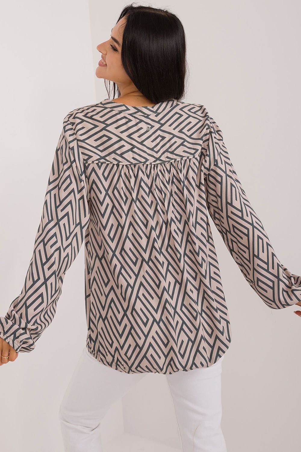 TEEK - Printed V-Neck Graphic Blouse TOPS TEEK MH